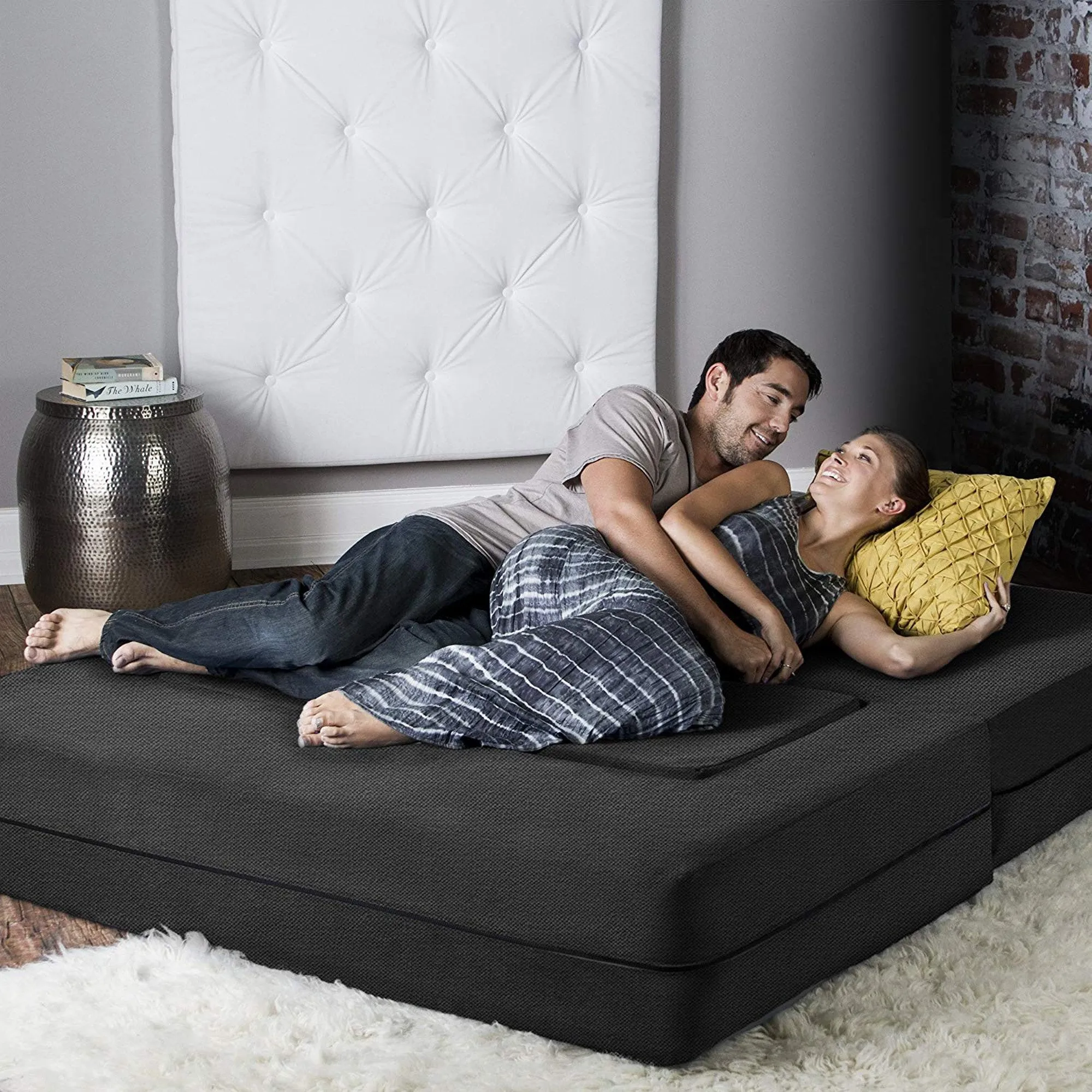 Jaxx Zipline Queen Convertible Sleeper Loveseat and Ottomans