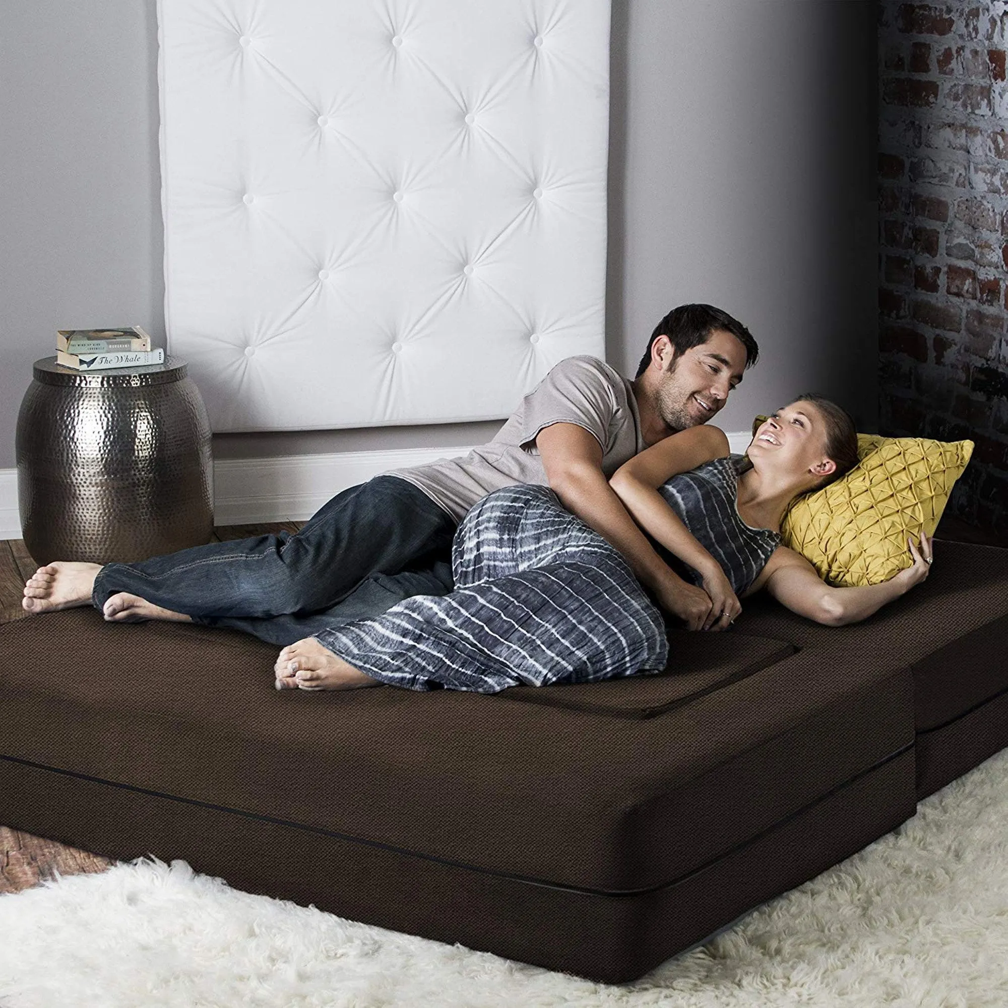 Jaxx Zipline Queen Convertible Sleeper Loveseat and Ottomans