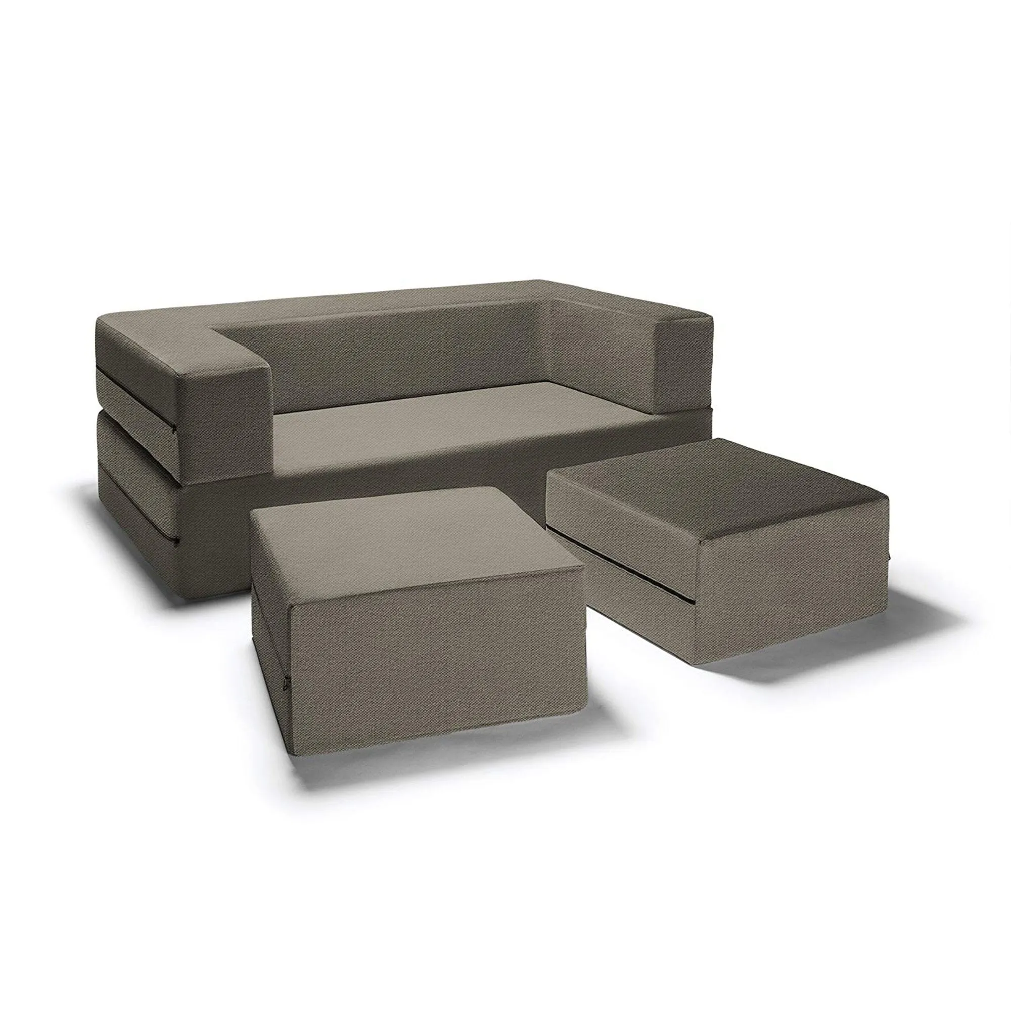 Jaxx Zipline Queen Convertible Sleeper Loveseat and Ottomans