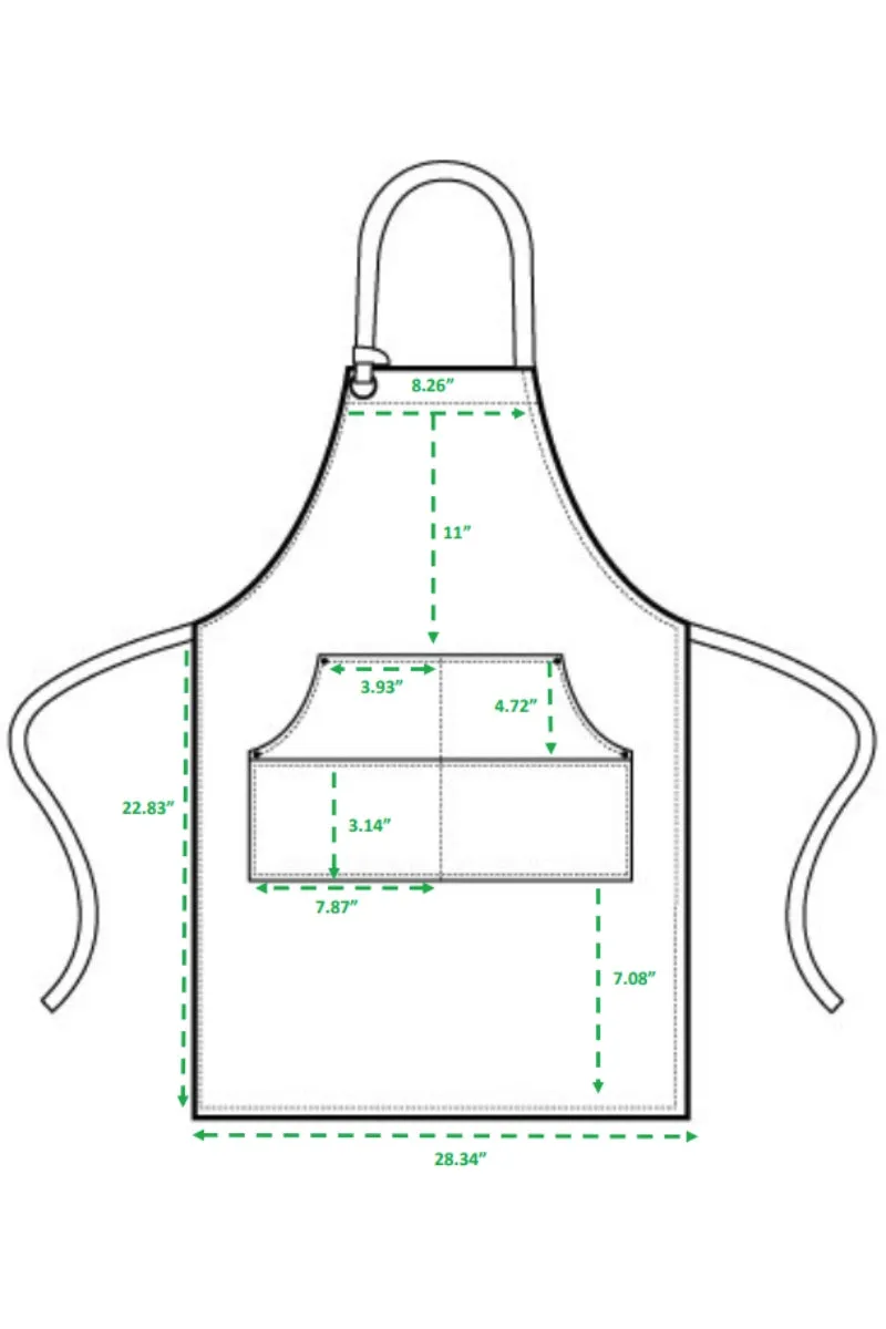 Khaki "Calibre" Bib Adjustable Apron (4 Pocket Pouch)