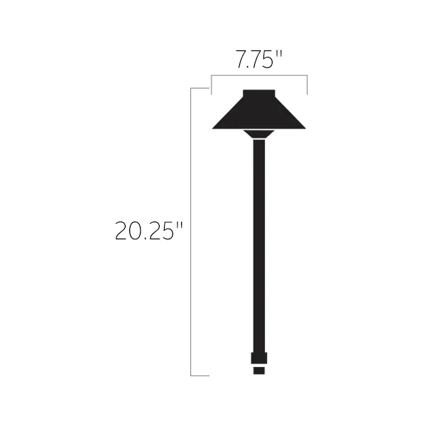 Kichler 15505CBR Stepped Dome Path Light