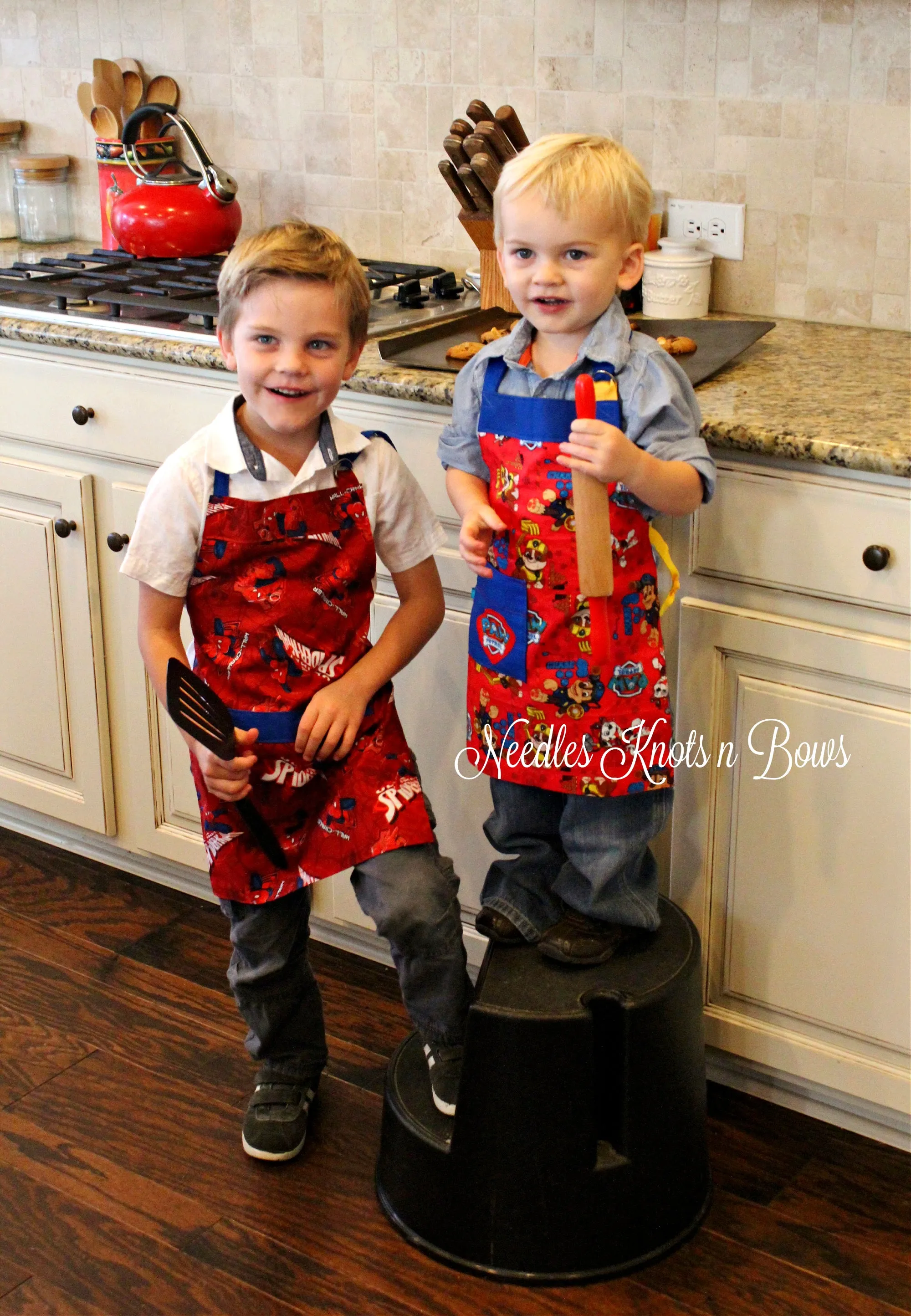 Kids Spiderman Superhero Kitchen Apron, Toddler Cooking Apron