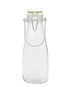 Kitchen Life Bottle Glass Clip Lid 500ml - Clear