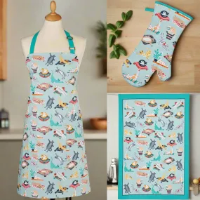 Kitty Cats Gift Set - Apron, Tea Towel and Gauntlet