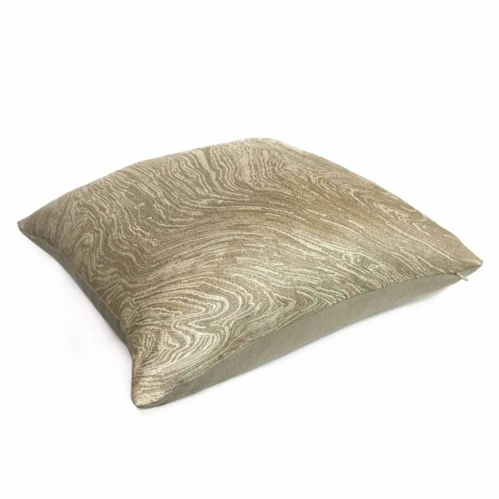 Kravet Beige Tan Agate Marble Geology Pattern Pillow Cover