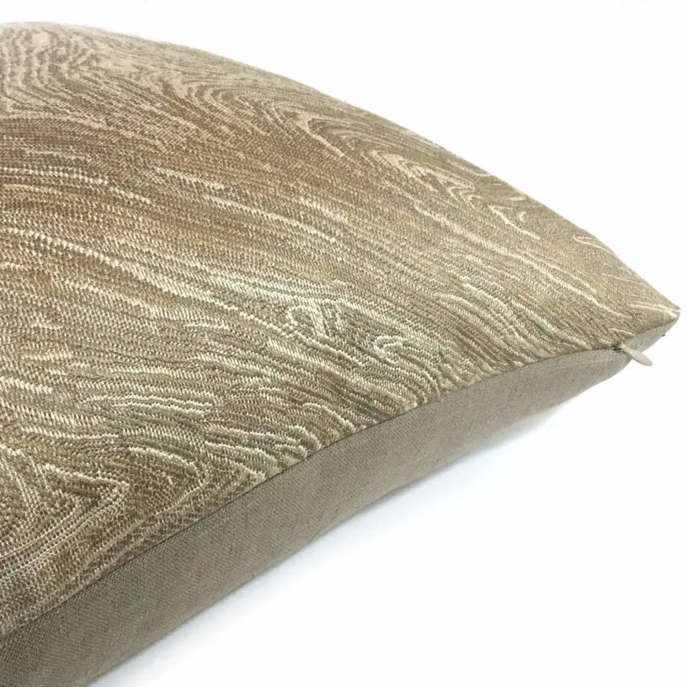 Kravet Beige Tan Agate Marble Geology Pattern Pillow Cover