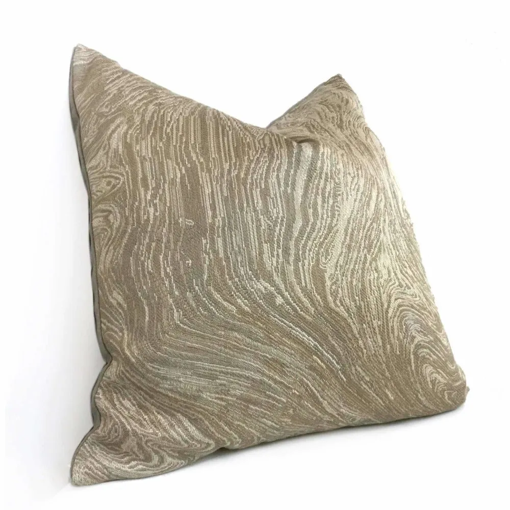 Kravet Beige Tan Agate Marble Geology Pattern Pillow Cover