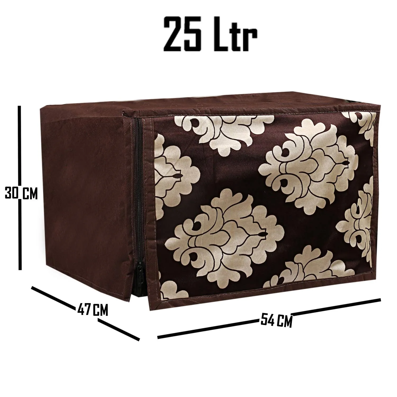 Kuber Industries Cotton 1 Piece Microwave Oven Cover 25 Ltr (Dark Brown) -CTKTC5739