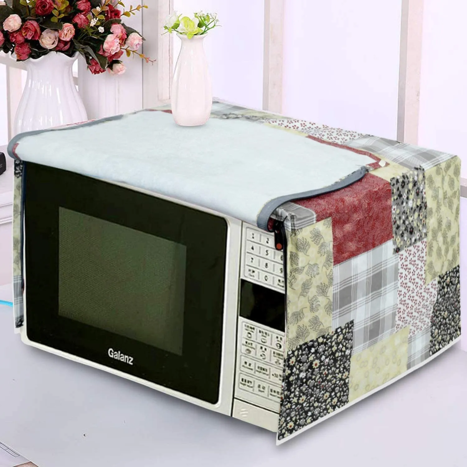 Kuber Industries PVC Designer Microwave Oven Cover,23 LTR. (Multicolor)-HS43KUBMART25979