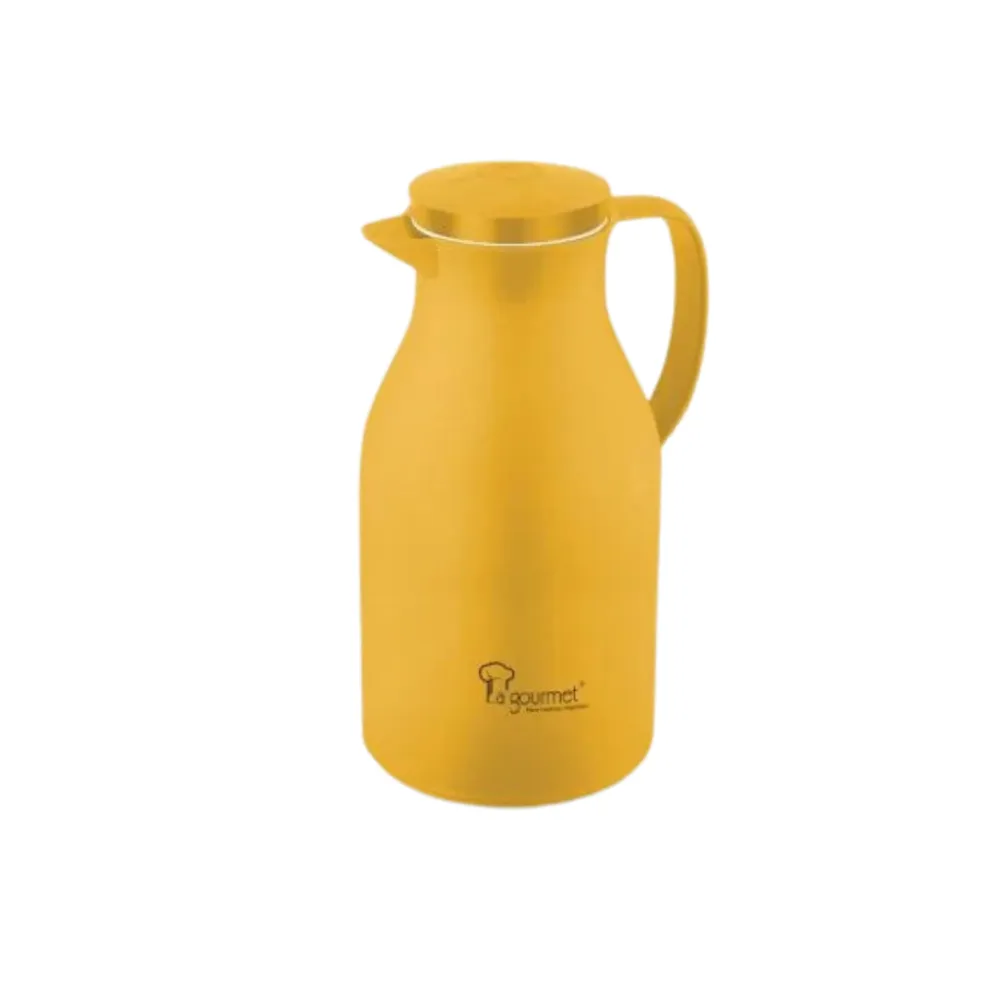 La gourmet Camelia 1.5L Glass Liner Vacuum Water Jug Gold