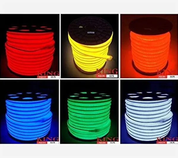 LED Neon Flex Blue 50m/roll LED soft neon light LED Flexible neon strip LED neon rope lights 120V 110V EMS express shipping