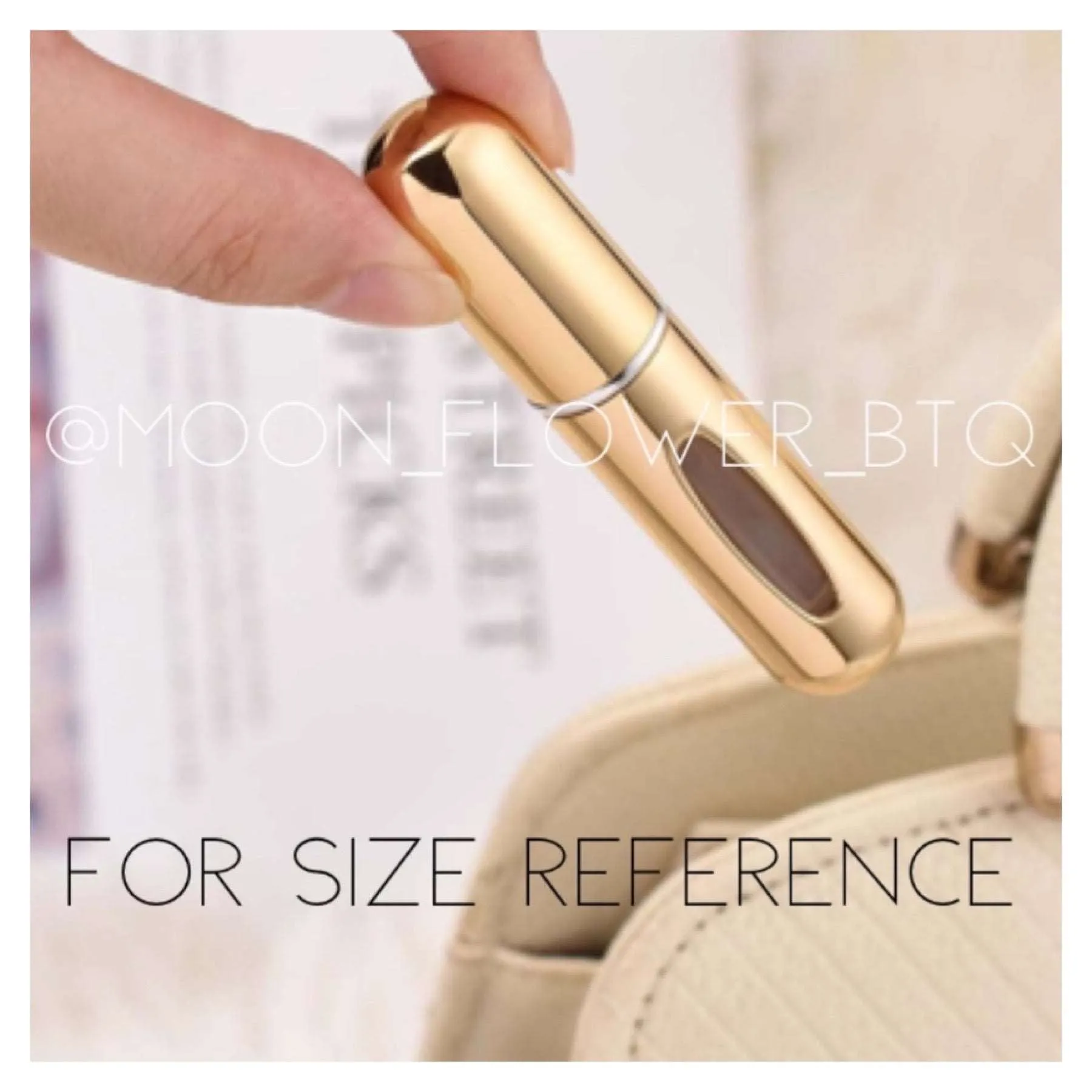 Light Pink Metallic Refillable Perfume Spray Atomizer