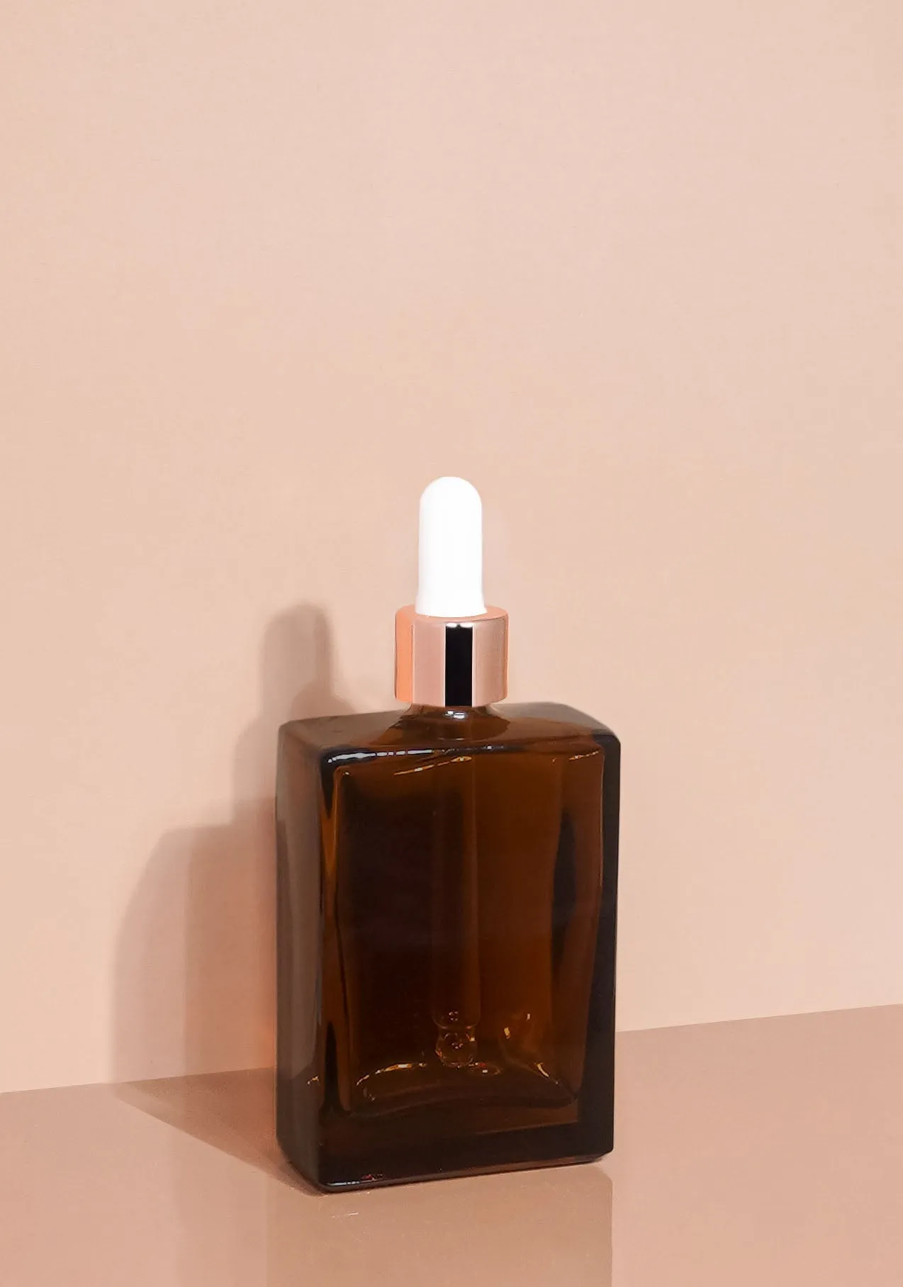 Lily Glass Bottle | Amber | White Rubber Dropper