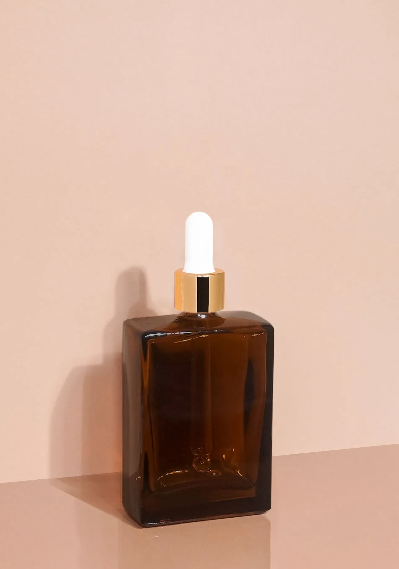 Lily Glass Bottle | Amber | White Rubber Dropper