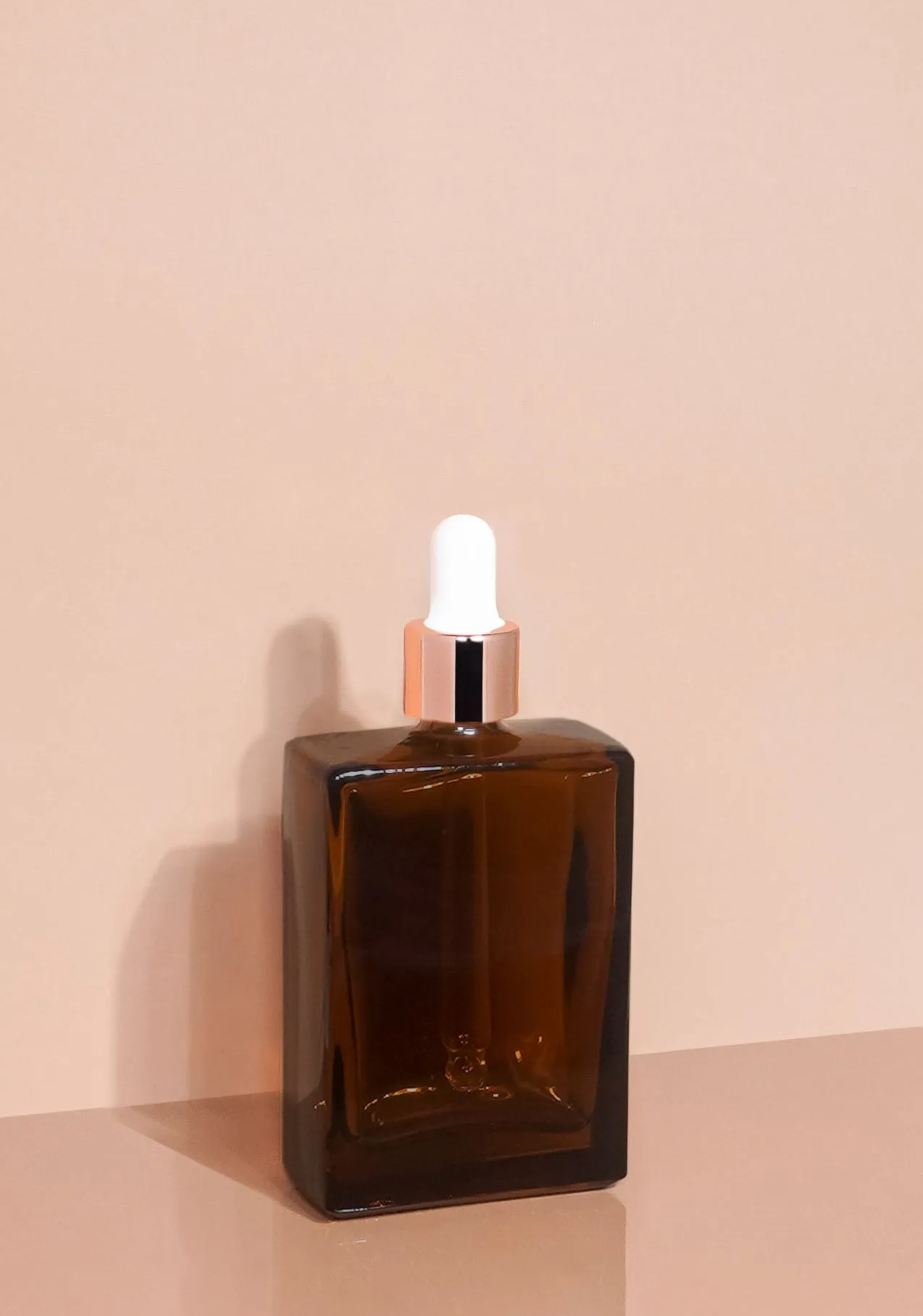 Lily Glass Bottle | Amber | White Rubber Dropper