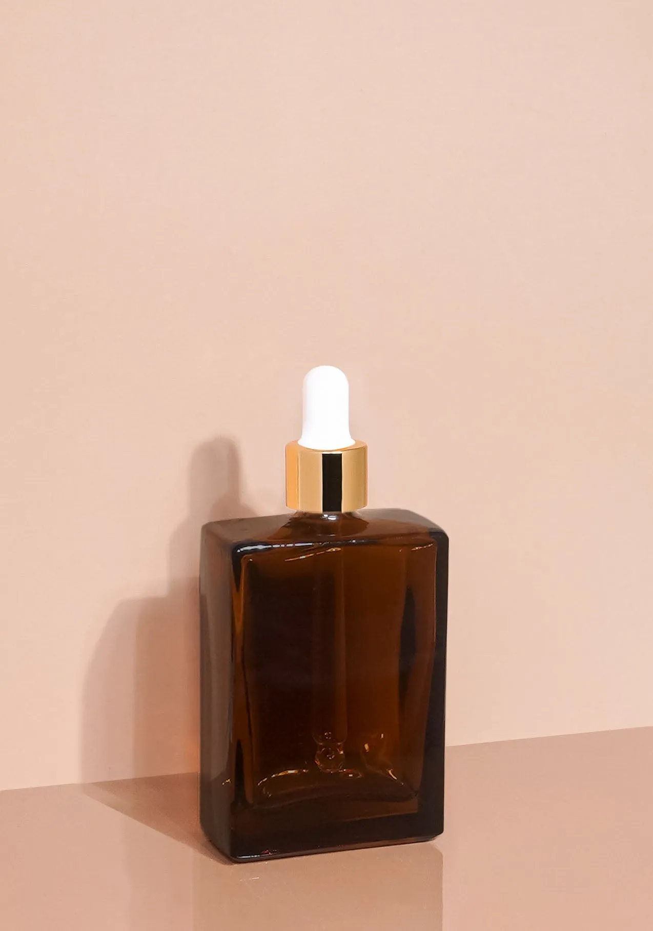 Lily Glass Bottle | Amber | White Rubber Dropper