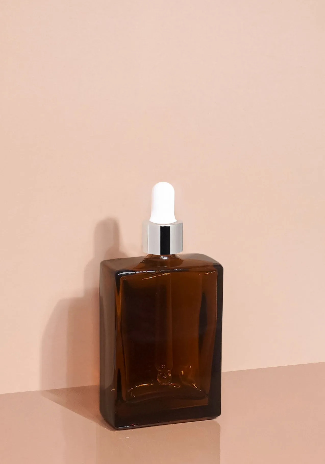 Lily Glass Bottle | Amber | White Rubber Dropper