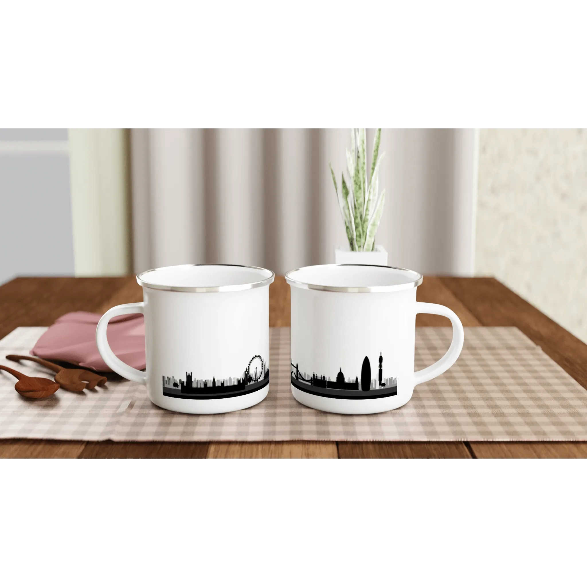 London City Skyline | Enamel Mug | Iconic Souvenir