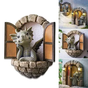 Lovely Courtyard Dragon Wall Sculpture