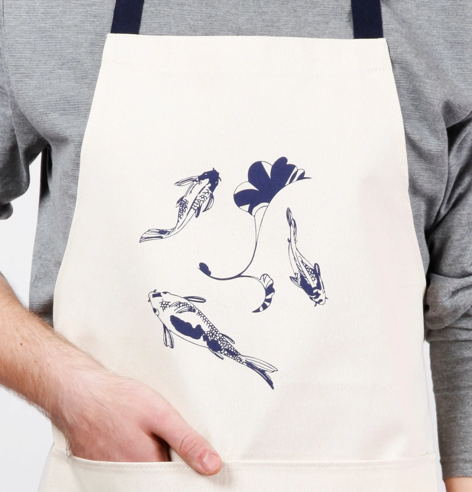 Lucky koi Apron - screen printed