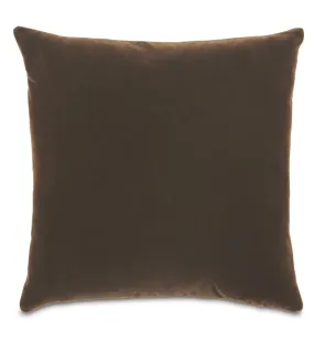 Luxury Mohair Euro Sham in Chocolate 27x27