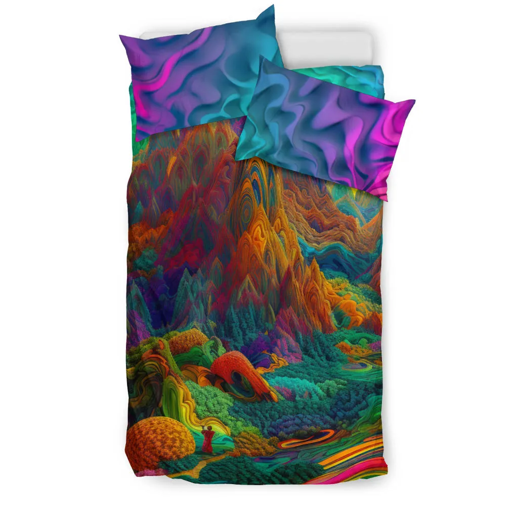 MAGIC MOUNTAIN BEDDING SET | ACIDMATH AI