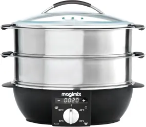 Magimix Multifunctional Food Steamer - 12.2L, 2 Tiers, Removable Base, Stainless Steel