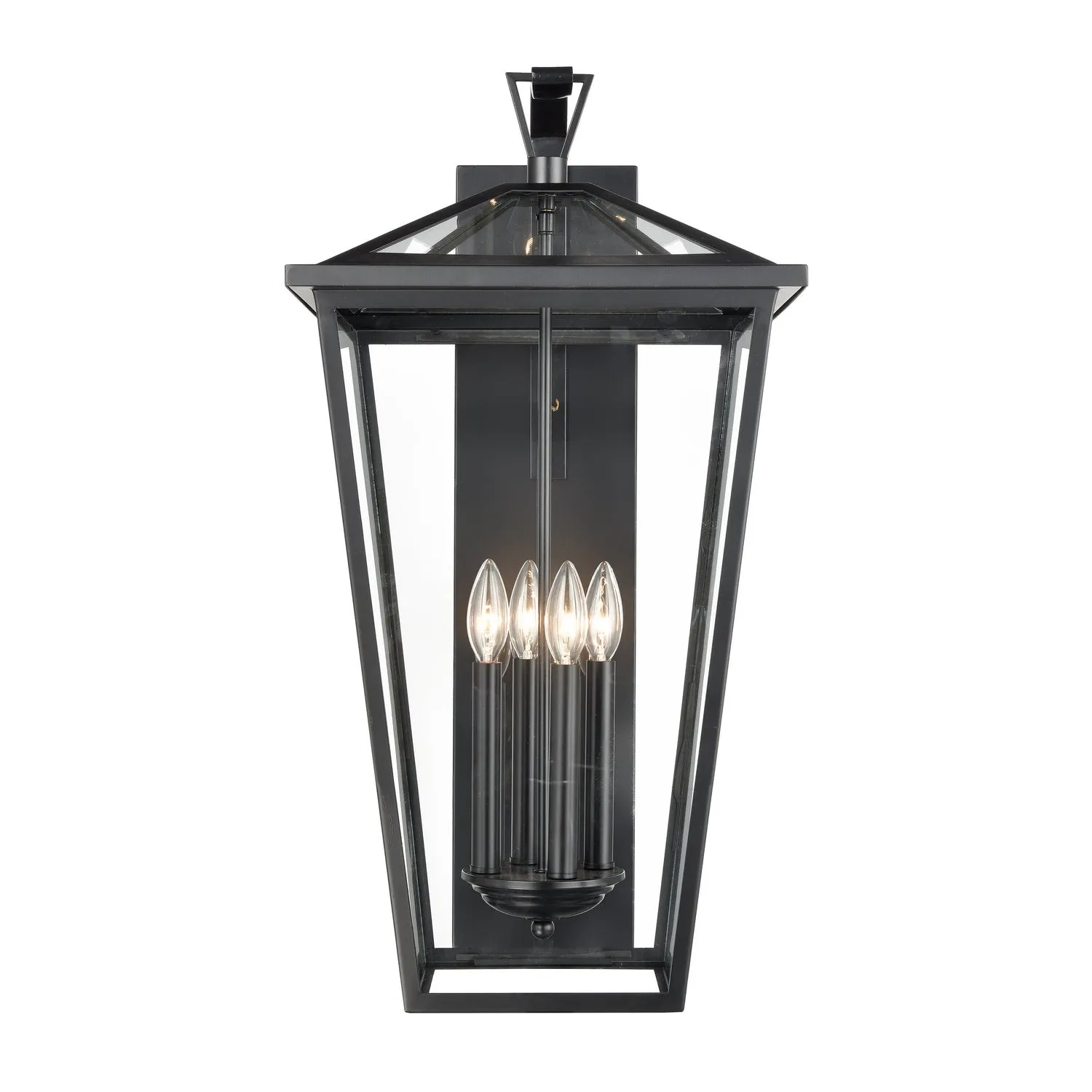 Main Street 4-Light Outdoor Wall Sconce in Black