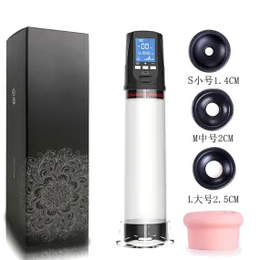 Male Penis Pump Masturbation Cup - LCD Panel Vacuum Sucking Vagina Sex Toys for Men