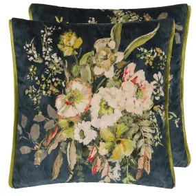 Margaretta Velours Noir Throw Pillow by Designers Guild