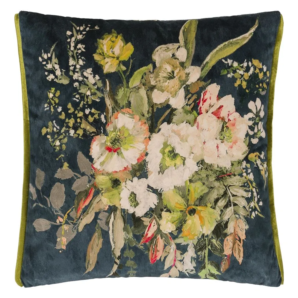 Margaretta Velours Noir Throw Pillow by Designers Guild