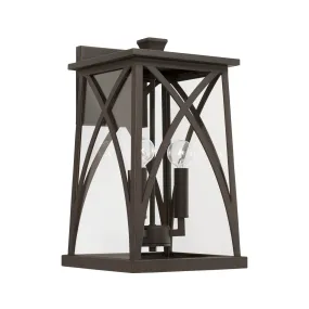 Marshall Three Light Outdoor Wall Lantern in Oiled Bronze