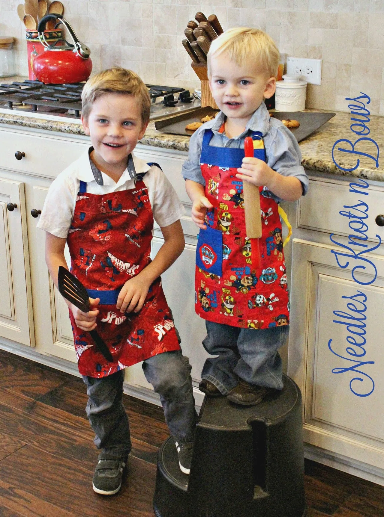 Mickey Mouse Apron with Pocket, Kids - Toddler Apron, Sizes 1 - 14