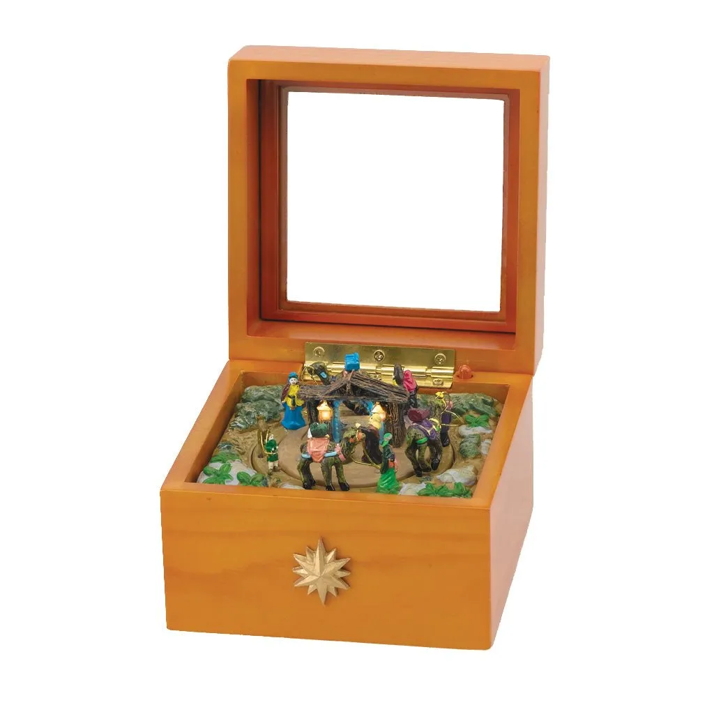 Mini Illuminated Nativity Music Box