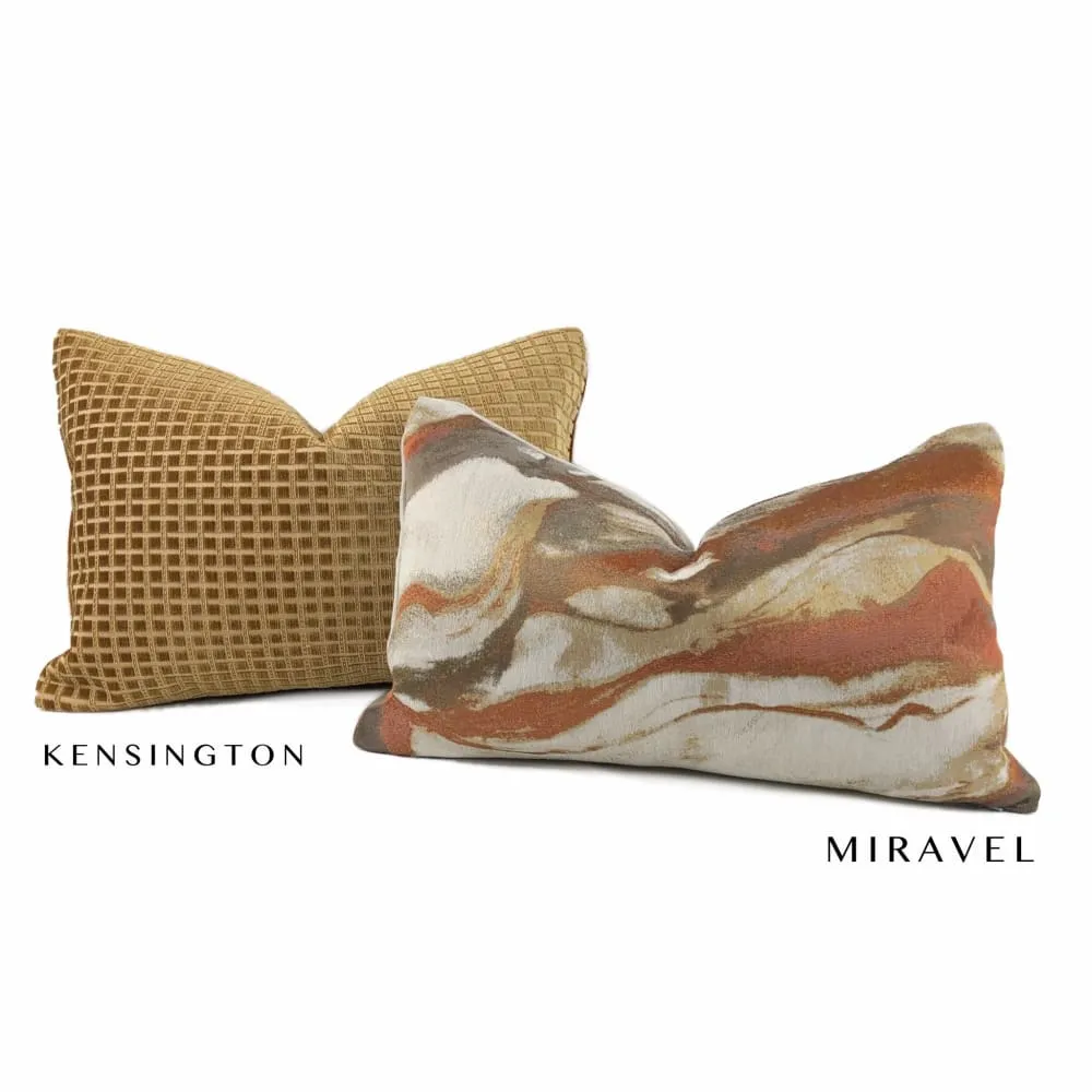 Miravel Copper Gold Brown Abstract Pillow Cover