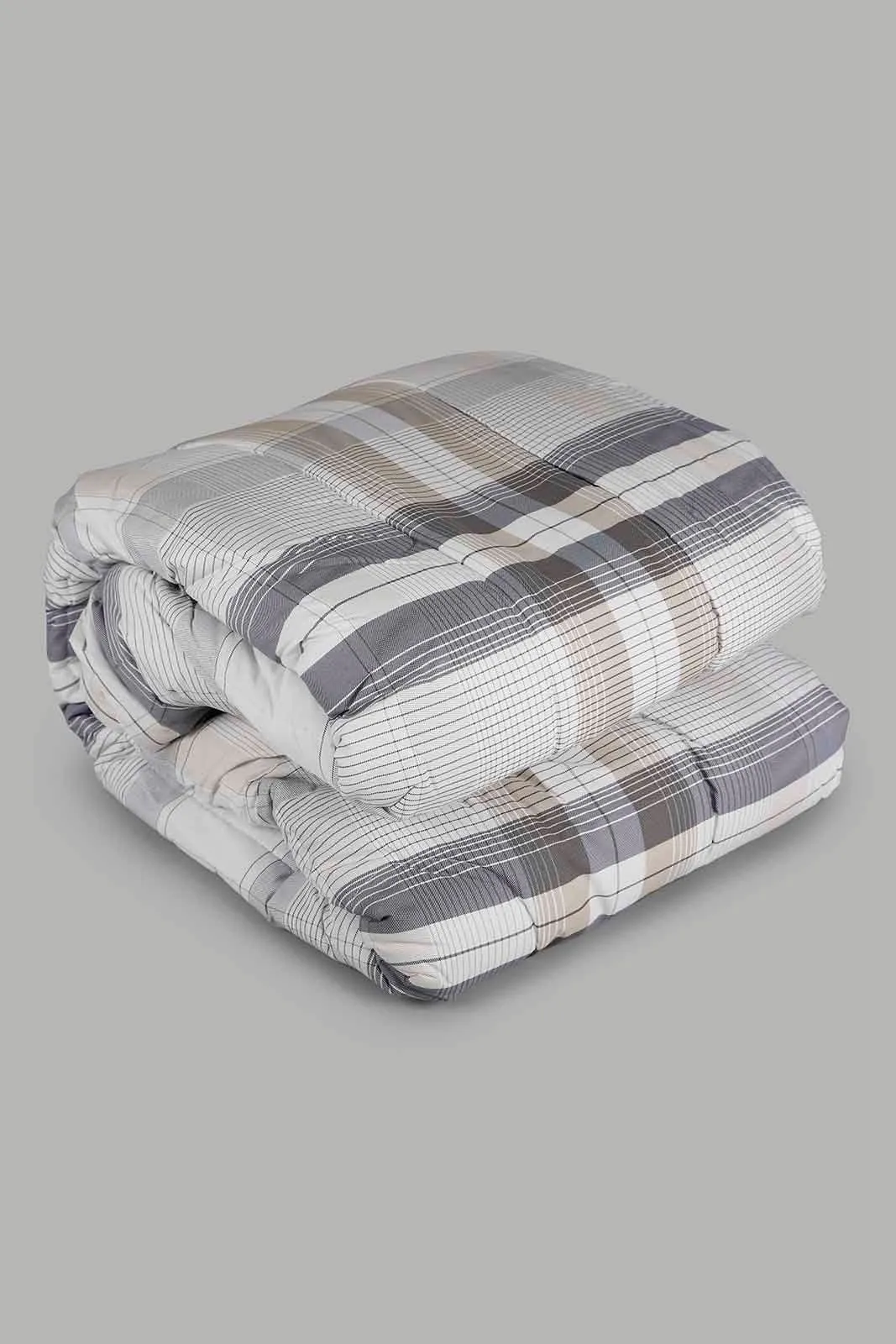 Multicolour Checkered 3-Piece Comforter Set (Double Size)