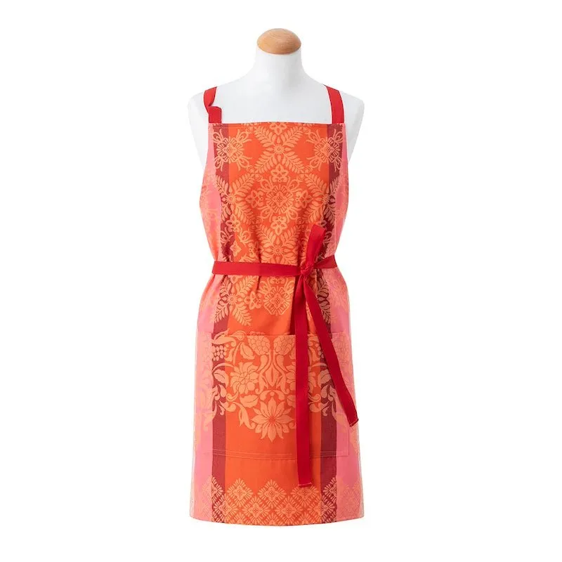 Mumbai orange apron by le jacquard français