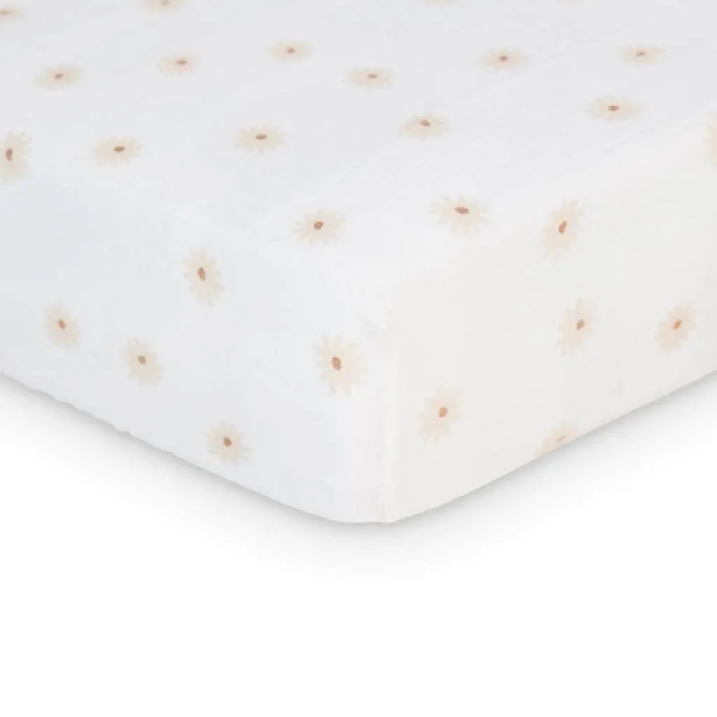 Muslin Crib Sheet - Daisies