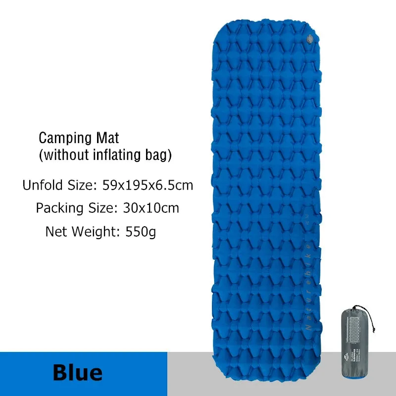 Naturehike Inflatable Camping Mattress – Ultralight Sleeping Mat, Air Bed for Camping 4 Seasons