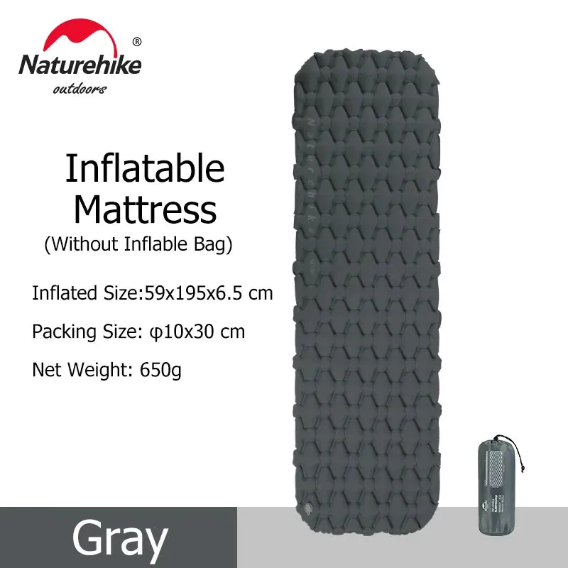 Naturehike Inflatable Camping Mattress – Ultralight Sleeping Mat, Air Bed for Camping 4 Seasons