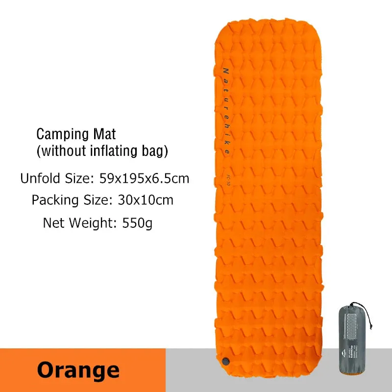 Naturehike Inflatable Camping Mattress – Ultralight Sleeping Mat, Air Bed for Camping 4 Seasons