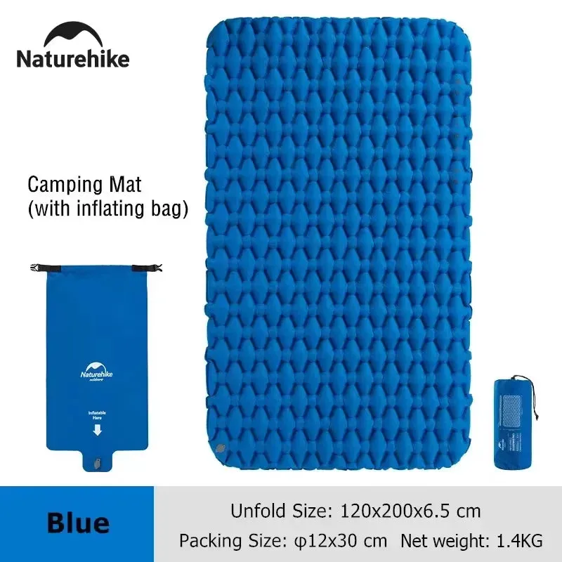 Naturehike Inflatable Camping Mattress – Ultralight Sleeping Mat, Air Bed for Camping 4 Seasons