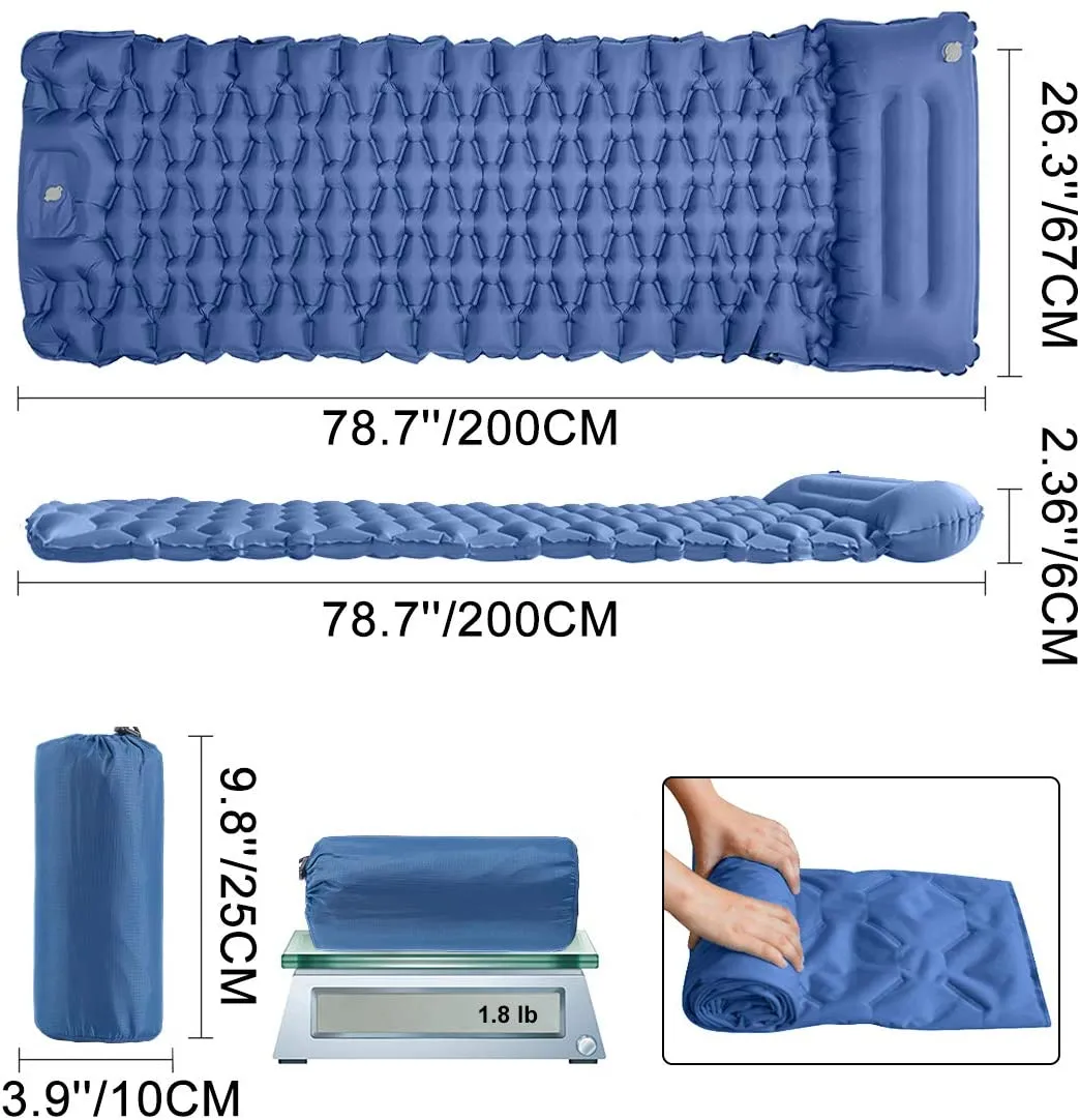 NewDoar Camping Sleeping Pad Durable Waterproof Air Mattress Compact Ultralight Hiking Pad