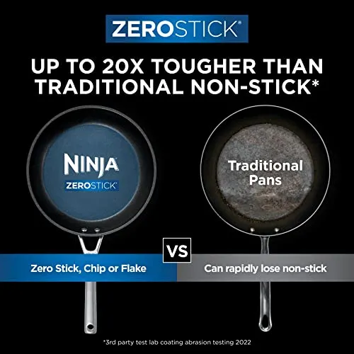 Ninja ZEROSTICK Premium Cookware 3-Piece Saucepan Set (New)