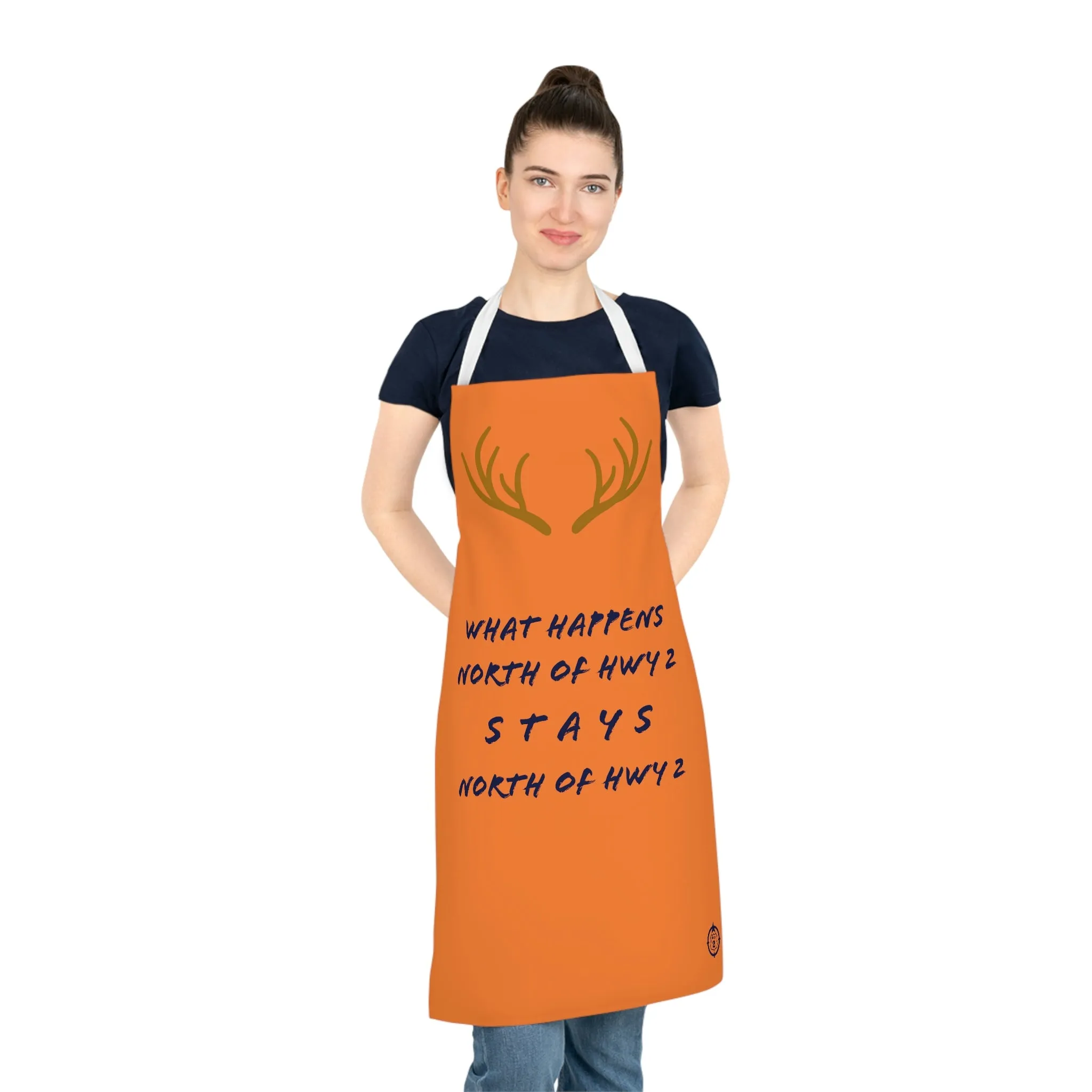 North of Hwy 2 - With Antlers - Adult Apron