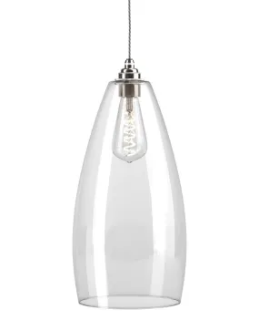 Outlet Upton pendant - XL - clear, Nickel