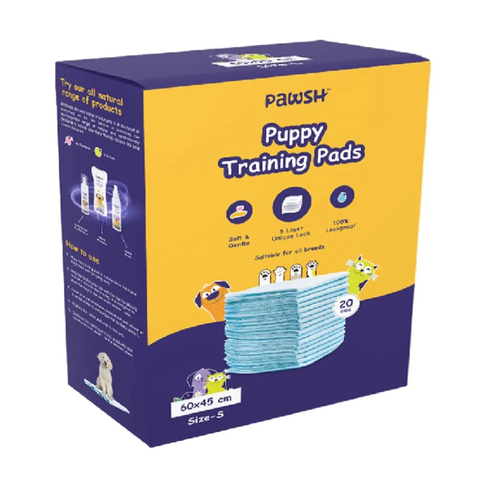 Pawsh Training Pads - S (60 x 45cm) - 20 pcs