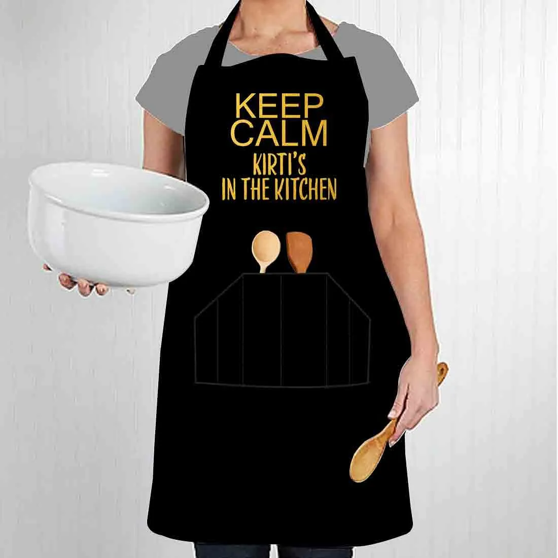 Personalized Aprons for Her Cooking With Name - Keep Calm