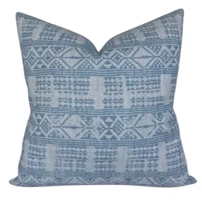 Peter Dunham Addis Designer Pillow Cover in Mist Blue