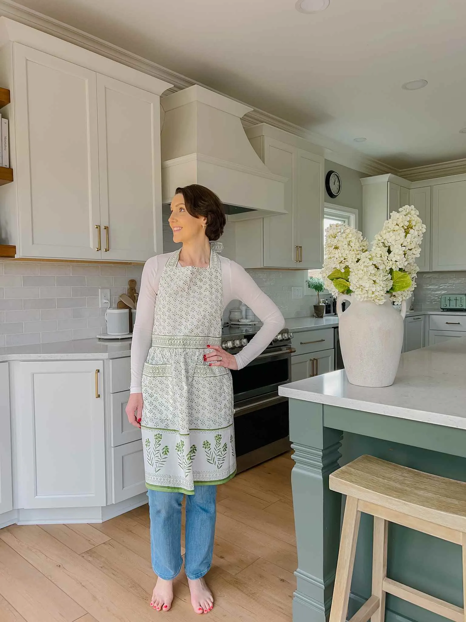 Phlox Green Apron